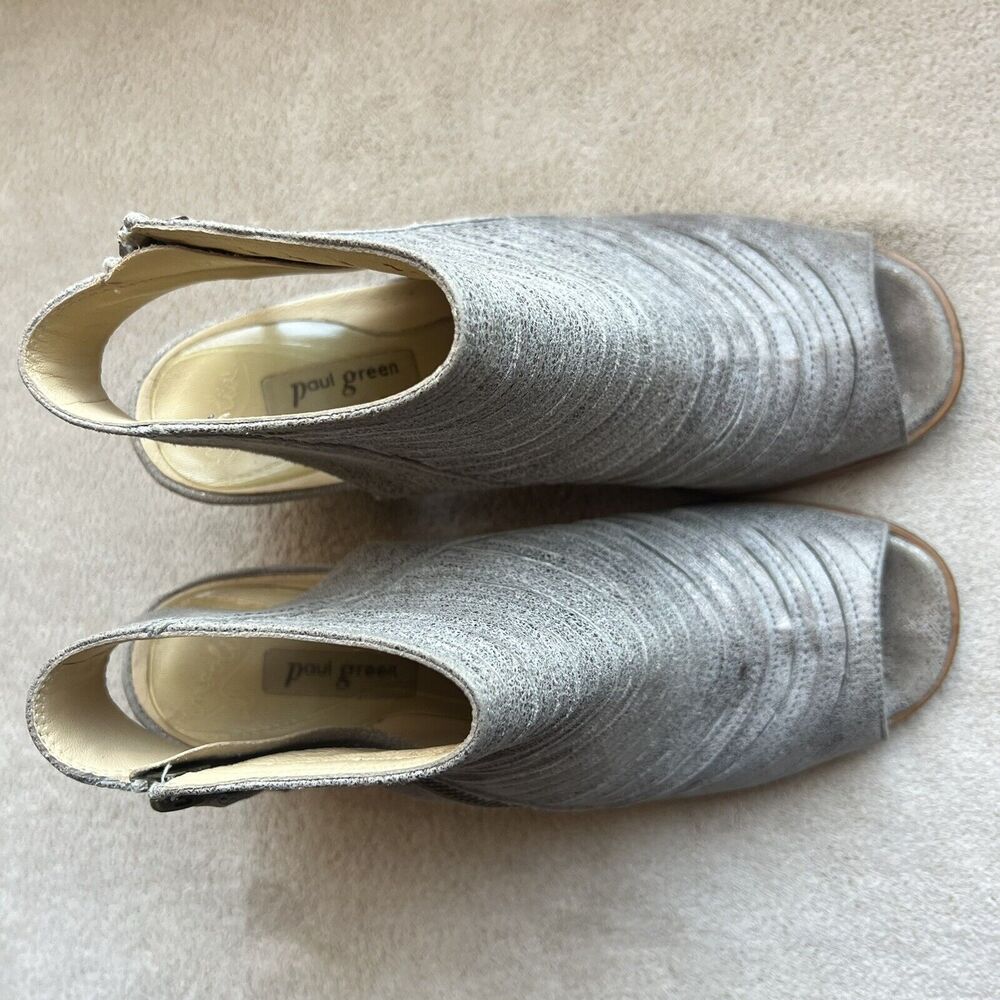 Paul Green  Cayanne Brushed Metallic Smoke Silver Leather Sandals UK 4 US 6.5 - Picture 6 of 16